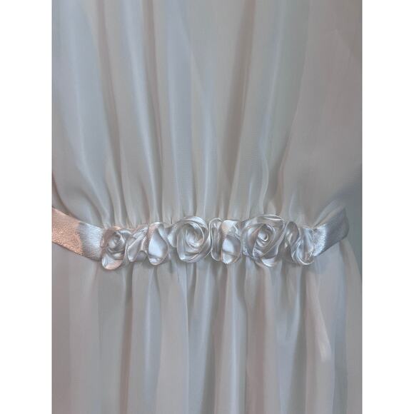 VTG Oscar de la Renta Pink Label White Sheer Robe - Picture 5 of 7